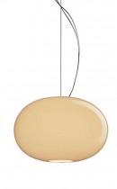Taklampe / Pendellampe fra Foscarini, modell Buds 2, Ø=42cm, beige glass, Design: R. Dordoni, pent brukt