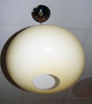 Taklampe / Pendellampe fra Foscarini, modell Buds 2, Ø=42cm, beige glass, Design: R. Dordoni, pent brukt