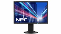 Flatskjerm til PC: NEC E223W, 22toms, 1680x1050, VGA/DVI/DP, pent brukt