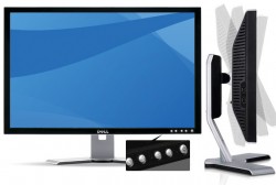 Dell flatskjerm til PC 22toms, modell 2208WFPt, DVI, 1680x1050, VGA/DVI/USB, pent brukt