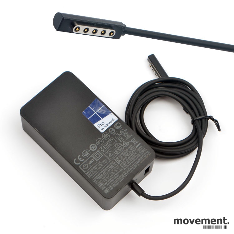 Solgt!Original Microsoft 65W lader /adapter Microsoft modell 1706 for