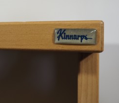 Kinnarps ringpermreol / åpen bokhylle i bøk, 4permhøyder, 164cm h, pent brukt