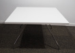 Solgt!Loungebord i hvit / krom, 80x80cm, - 2 / 2