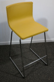Solgt!IKEA Bernhard barstol i gult skinn - 1 / 4