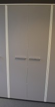Dencon ringpermreol / skap med dører i hvitt/grått, 5 permhøyder, 199cm høyde, pent brukt