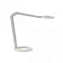Luxo Ovelo LED i hvitt med bordfot, LED-belysning til skrivebordet, lekker designlampe, pent brukt