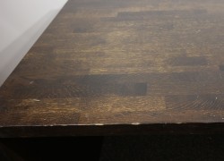 Barbord / ståbord i brunbeiset eik, 180x80cm, høyde 90cm, brukt med noe slitasje