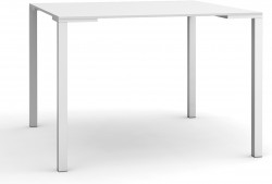 Kafebord / lite møtebord i hvitt fra Pedrali, modell Togo TG, 79x79cm, pent brukt