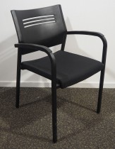 Konferansestol / stablestol i sort fra EFG, pent brukt