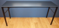 Ståbord / Barbord, Martela Alku-serie, Grå bordplate, sort understell, 200x60cm, 90cm høyde, pent brukt