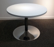 Solgt!Loungebord i hvit / krom, Ø=70cm, - 2 / 2
