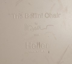 The Bellini Chair fra Heller, USA i lysegrått, Design: Mario Bellini, fin både inne og ute, pent brukt