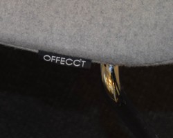 Konferansestol fra Offecct, modell Cornflake i lys grå ullfilt / krom, pent brukt