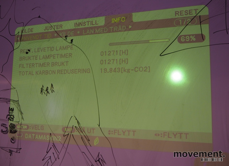 Solgt!NEC Prosjektor M311W, 3100Lumen, - 2 / 2