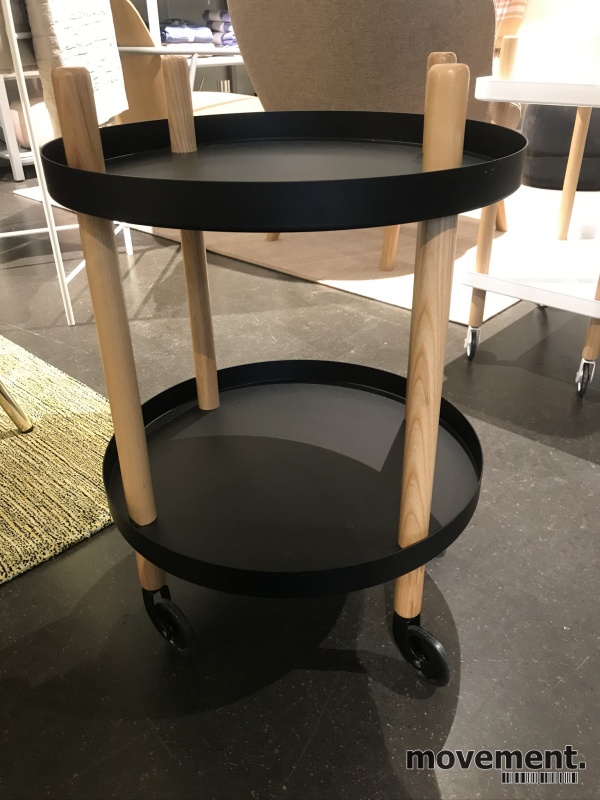 Solgt!Bartralle / trillebord i sort / ask - 2 / 3