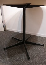 Rundt møtebord / konferansebord / kantinebord i hvitt / sort, Ø=120cm, pent brukt