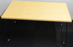 Loungebord / sofabord fra EFG i bjerk / krom, 100x62x50cm, Mongezi-serie, pent brukt