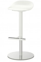 Barstol /  barkrakk fra Ikea, modell Janinge i hvitt/krom, 76cm sittehøyde, pent brukt