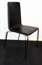 Konferansestol fra Skandiform i sort skinn / krom, mod: Bombito High, pent brukt