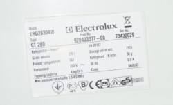 Kjøleskap / kombiskap fra Electrolux, modell ERD28304W, 55cm bredde, 159cm høyde, pent brukt
