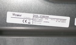 Whirlpool mikrobølgeovn i hvitt, Grill/Crisp-funksjon, modell Gusto GT285/WH, 52cm bredde, pent brukt