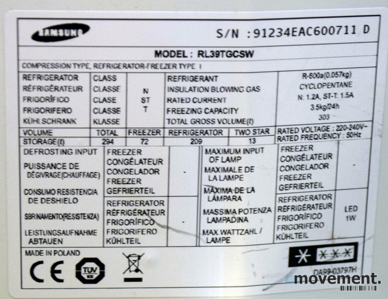 Solgt!Samsung RL39TGCSW - 3 / 3