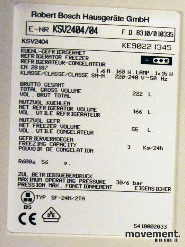 Solgt!Bosch kjøleskap / kombiskap i - 3 / 3