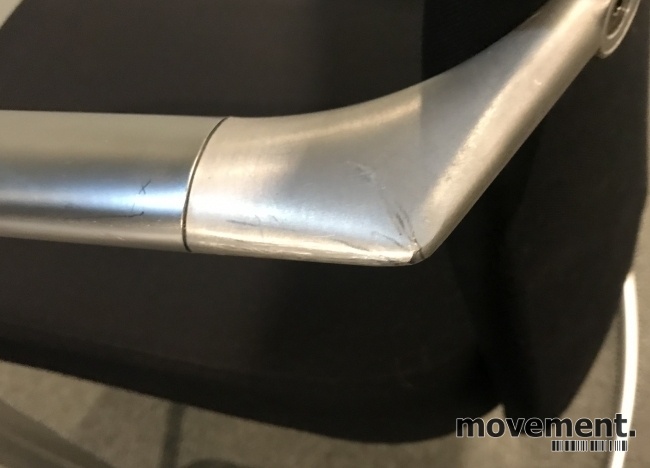 Solgt!Konferansestol i sort / aluminium, - 3 / 6