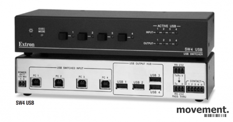 Solgt!Extron SW 4 USB Switcher, pent - 1 / 4