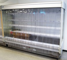 Stor butikk-kjøler, kjøleskap for dagligvare / storkiosk, 260cm bredde, 202cm høyde, pent brukt