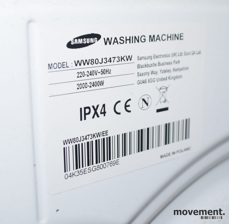 Solgt!Vaskemaskin fra Samsung, modell - 4 / 4