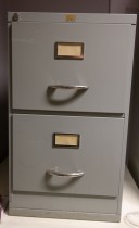 Arkivskap vintage / retro med 2 skuffer fra Romo fabrikker, 42cm bredde, 72cm høyde, brukt