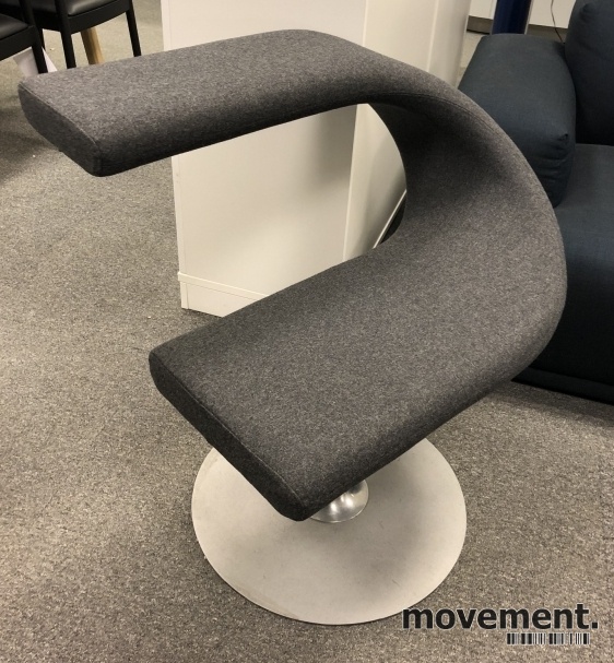 Solgt!Loungestol / designstol gråmelert - 1 / 2