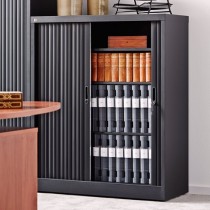 Sjalusiskap i sort fra AJ Produkter modell Studio, bredde 100cm, høyde 120cm, Ny B-vare