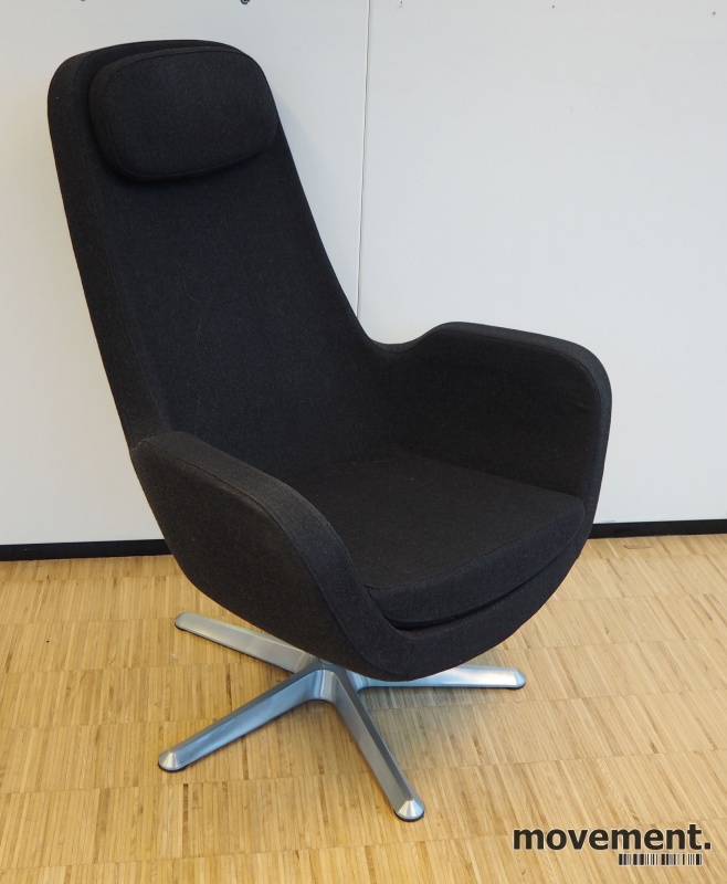Solgt!Loungestol / lenestol i koksgrått - 1 / 2