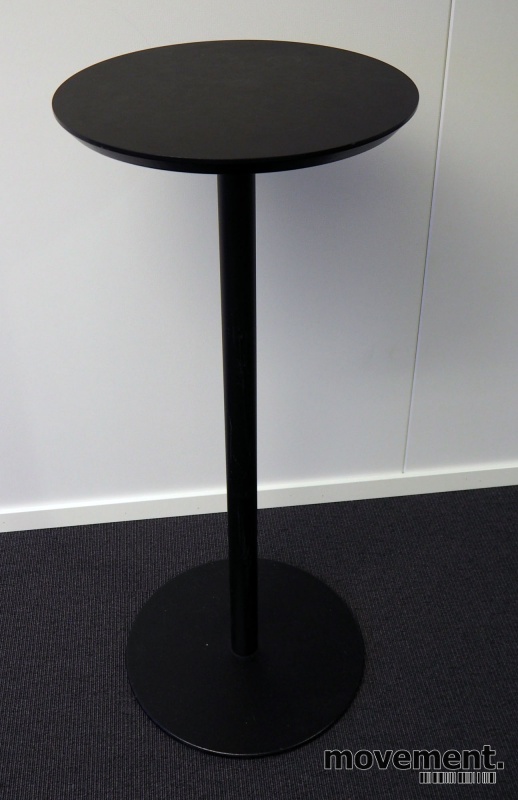 Solgt!Barbord / ståbord i sort, Ø=45cm,