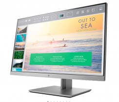 Flatskjerm til PC: HP Elitedisplay E233, LED IPS 23toms, 1920x1080 Full HD, DP/HDMI/DVI/VGA/USB3.0, tilt, pent brukt