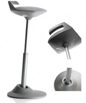Swopper ergonomisk stol i rødtmikrofiberstoff, pent brukt Swopper ergonomisk stol i rødtmikrofiberstoff på hjul, pent