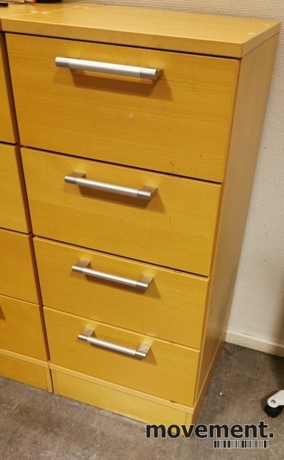 Solgt!Skuffseksjon / kommode i bøkefiner, - 1 / 3