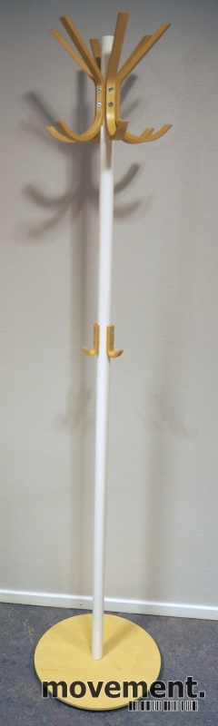 Solgt!Stumtjener i hvitt / bjerk, 180cm