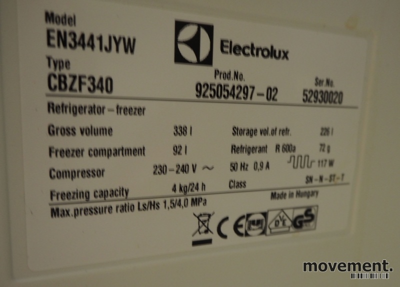 Solgt!Kjøleskap/kombiskap fra Electrolux - 3 / 3