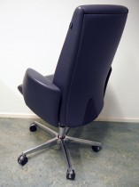 Konferansestol / Styreromsstol fra Savo, XO-serie i mørk grått skinn, pent brukt