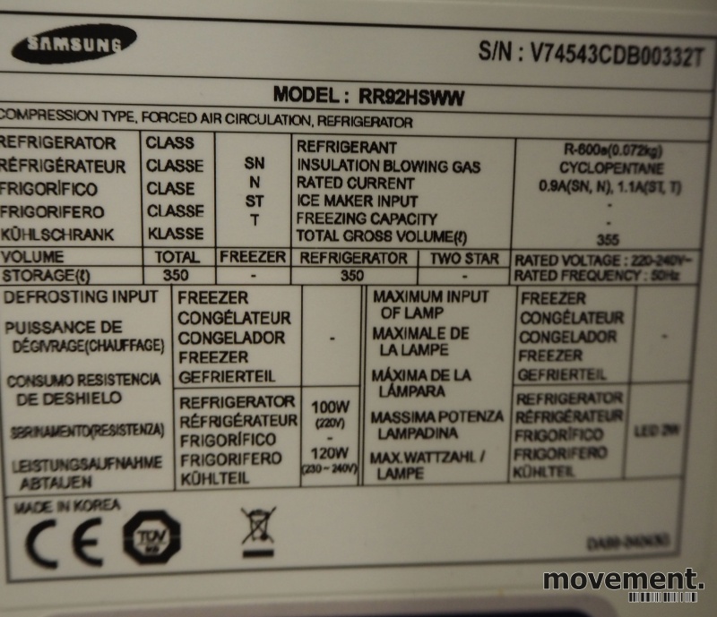 Solgt!Samsung RR92HSWW frittstående - 3 / 3