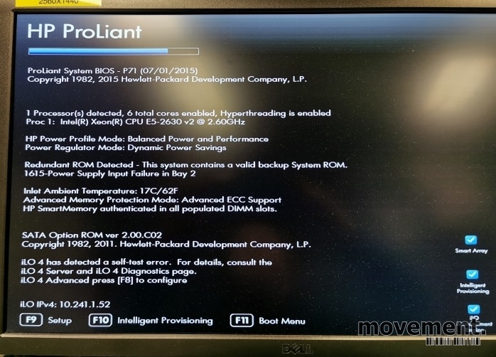Solgt!Rackserver 1units, HP Proliant - 2 / 4