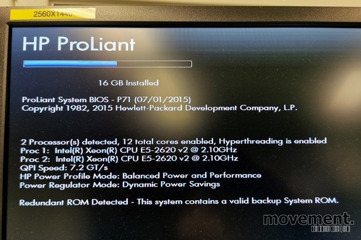 Solgt!Rackserver 1units, HP Proliant - 2 / 4