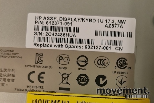 Solgt!HP 1Unit utrekkbar skjermkonsoll - 3 / 3