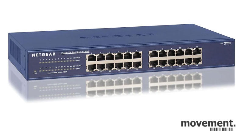 Solgt!Netgear 24port Gigabit Rackswitch, - 1 / 4