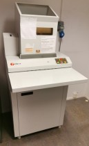 Stor makuleringsmaskin fra Rexel, modell VX2400-H, 230V 3fas, industrimodell, pent brukt