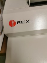 Stor makuleringsmaskin fra Rexel, modell VX2400-H, 230V 3fas, industrimodell, pent brukt