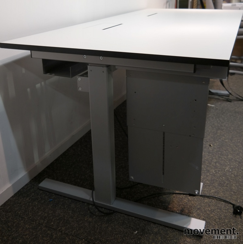 Solgt!Skrivebord i hvitt / grått med - 3 / 5